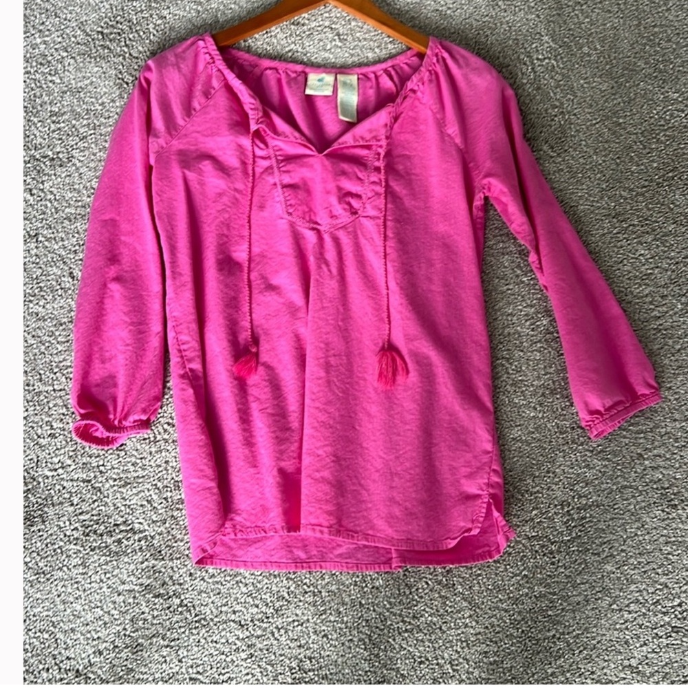 Caribbean Joe Vibrant Pink Blouse